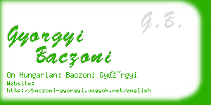 gyorgyi baczoni business card